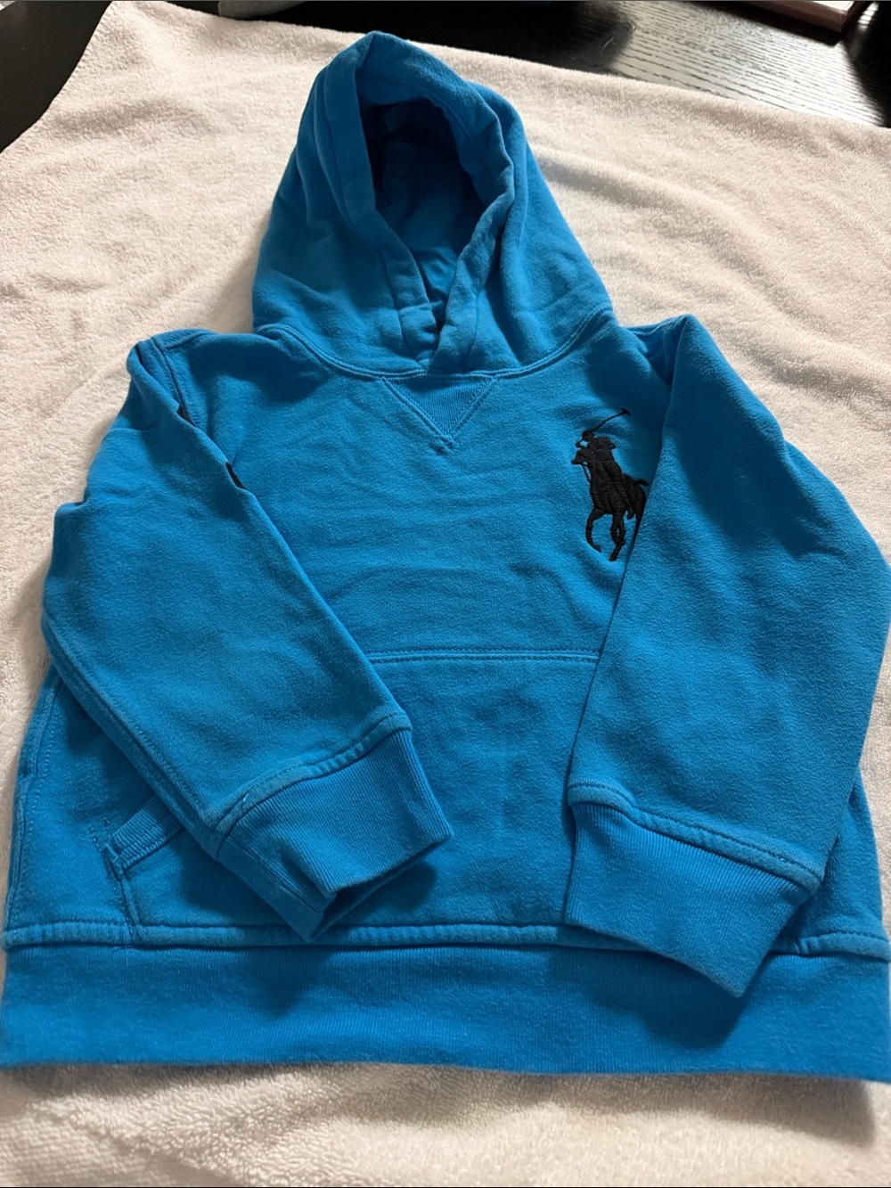 Polo by Ralph Lauren Bright Blue Kids Hoodie with Black Pony